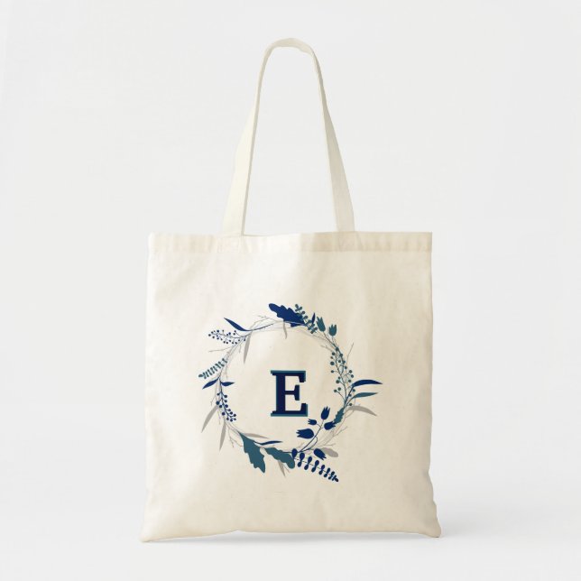 Bolsa Tote Vintage rústica personalizada vintage Floral (Frente)