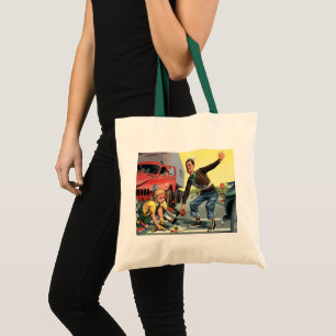 Bolsa Tote Vintage Safety Patrol Cruzando Guarda Ajudando Gar