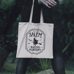 Bolsa Tote Vintage Salem Andando à Bruxa do Halloween
