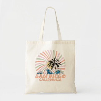 Bolsa Tote Vintage San Diego Beach California Surfing Retro S