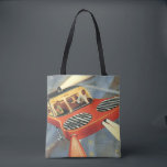 Bolsa Tote Vintage Science Ficting Carro Voador Futurístico<br><div class="desc">Imagem de vintage: viagem de ficção científica futurista e imagem de transporte. Um casal andando em um carro voador à noite com os faróis acesos. Parece um velho carro da polícia com a luz giratória no topo do telhado. Um clássico design de ficção científica de quadrinhos retrógrados do 50 do...</div>