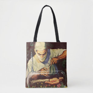 Bolsa Tote Vintage Science Fiction, Laboratory Mad Scientist