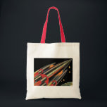 Bolsa Tote Vintage Science Fiction Roket Ship by Space Stars<br><div class="desc">Ilustração de safra futurista e imagem de ficção científica de planetas. Um clássico design de ficção científica em quadrinhos retrô,  do futuro,  com um viagem e um foguete de transporte viajando pelo espaço através das estrelas e da lua no caminho de volta à Terra.</div>