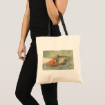 Bolsa Tote Vintage Science Fiction Steampunk Subsea in Sea<br><div class="desc">Imagem de vintage: futurista Science Fiction steampunk viagem e imagem de transporte. Um submarino vitoriano a viajar debaixo do mar com um grupo de turistas a ver com peixes,  águas-vivas e outras espécies marinhas. Um clássico design de ficção científica de quadrinhos retrô do futuro.</div>