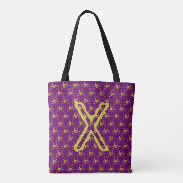 Bolsa Tote Vintage Skulls & Crossbones (Verso)