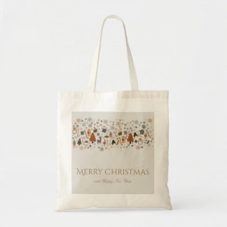 Bolsa Tote Vintage Snowflakes Natal