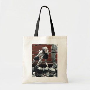 Bolsa Tote Vintage Sports Boxing, Boxers lutam no Anel