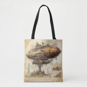 Bolsa Tote Vintage Steampunk Zeppelin (10)