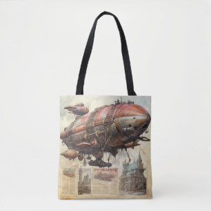 Bolsa Tote Vintage Steampunk Zeppelin (9)