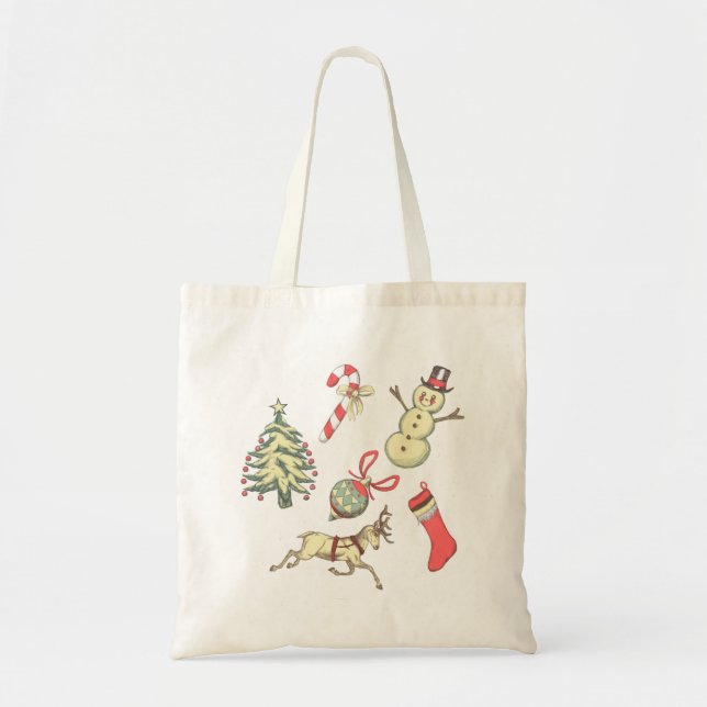 Bolsa Tote Vintage Style Christmas (Frente)