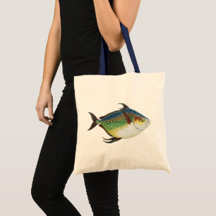 Bolsa Tote Vintage Tropical Opah Fish, Marine Aquatic Animal