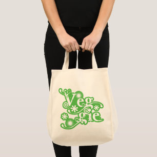 Bolsa Tote Vintage Veggie © Para Vegetarianos Vegans Tote Ba
