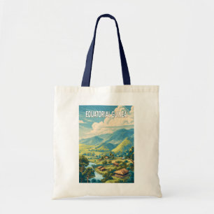 Bolsa Tote Vintage Viagem da Guiné Equatorial