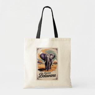Bolsa Tote Vintage Viagem de ilustração do Botsuana