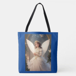 Bolsa Tote Vintage Victorian Christmas Angel