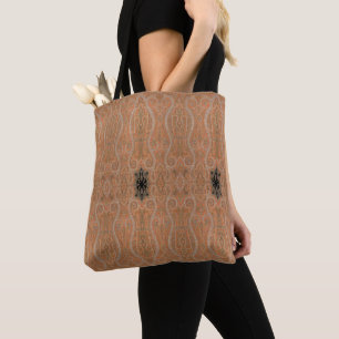 Bolsa Tote Vintage Victorian Era 1860 Shawl Paisley Pattern