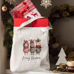 Bolsa Tote Vintage Watercolor Animais de Natal<br><div class="desc">Transforme suas designs de férias em uma confortável terra maravilhosa de inverno com esses animais de Natal de coloração aquática antigos! Estas ilustrações de PNG de alta resolução vêm com fundo transparente, fazer-as com a adição perfeita aos seus projetos festivosPrepare-se para infundir o espírito de férias nos seus produtos, especialmente...</div>