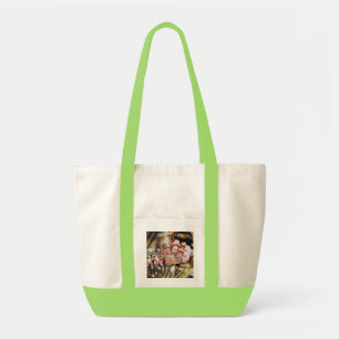 Bolsa Tote Vintage Watercolor Painting of Pink Orchid Flowers
