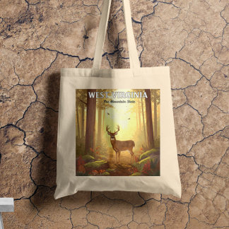 Bolsa Tote Vintage West Virginia