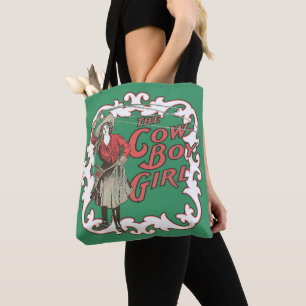 Bolsa Tote Vintage Western A Garota De Cowboy Com Corda