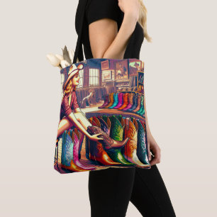 Bolsa Tote Vintage Western Retro Cowgirl Boot Comprando 5