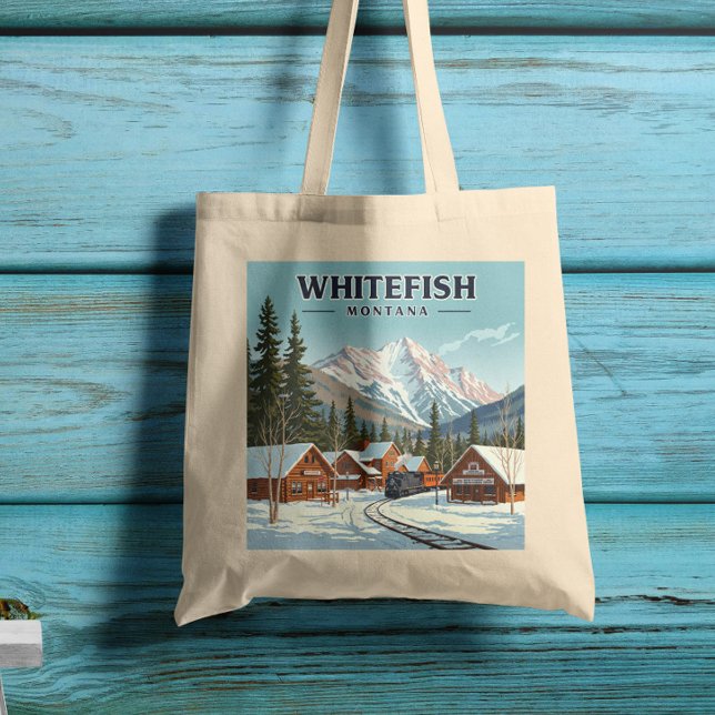 Bolsa Tote Vintage Whitefish Montana (Criador carregado)