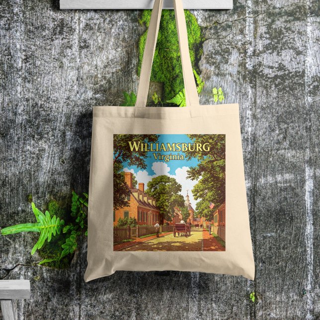 Bolsa Tote Vintage Williamsburg Virginia (Criador carregado)