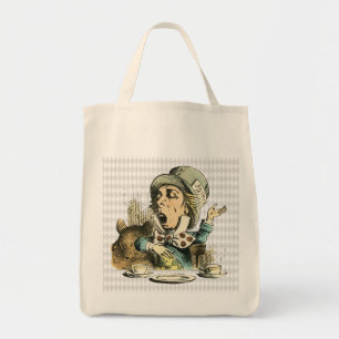 Bolsa Tote Vintage Wonderland Mad Hatter