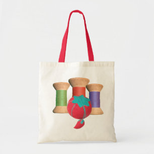 Bolsa Tote Vintage Wooden Spool Tote Bag