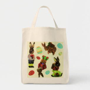 Bolsa Tote Vintage Woodland Bunny Rabbit Forest Watercolor