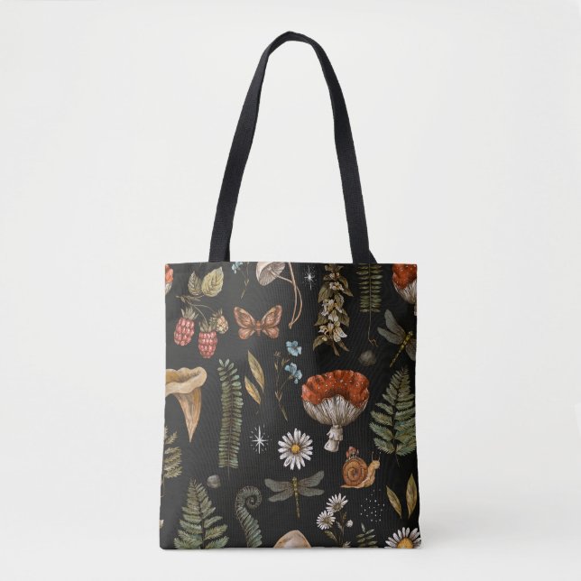 Bolsa Tote Vintage Woodland Natureza sem descontinuidades. Am (Frente)