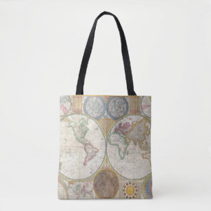 Bolsa Tote Vintage WORLD MAP