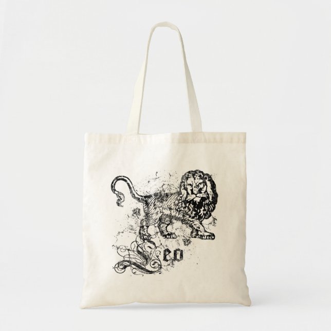 Bolsa Tote Vintage Zodiac Leo (Frente)