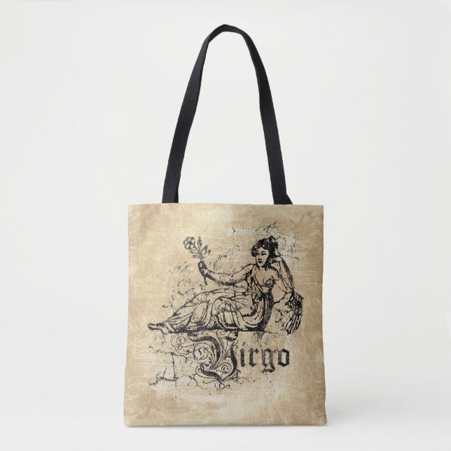 Bolsa Tote Vintage Zodiac Virgo (Frente)