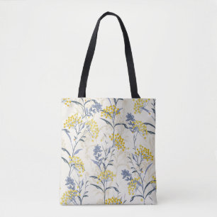 Bolsa Tote Vintagem de padrão sem costura de outono com berri