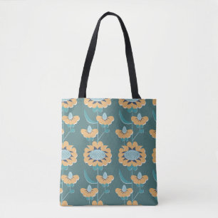 Bolsa Tote Vintagem Geométrica: Motif Náutico Têxtil