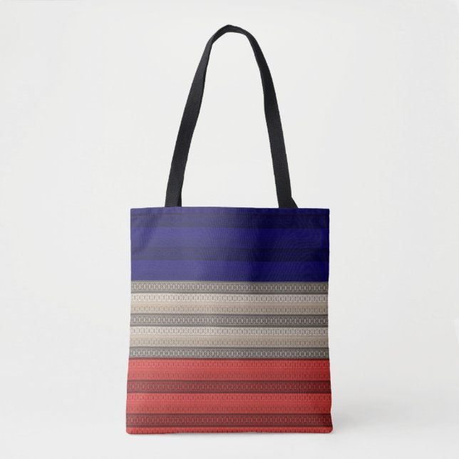 Bolsa Tote Vintagem retrorativa abstrato sem costura (Frente)