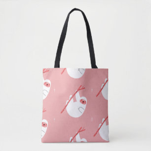 Bolsa Tote Vintagem Tropical Vermelha Rosa