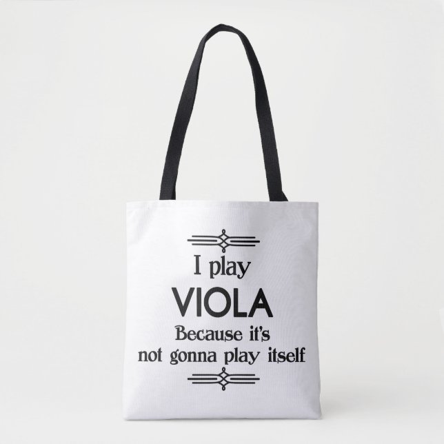 Bolsa Tote Viola - Tocar Música Deco Engraçado (Frente)