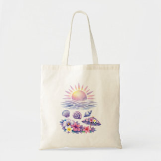 Bolsa Tote violet watercolor creative beach