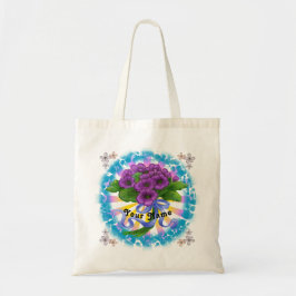 Bolsa Tote Violeta Buquê de flores