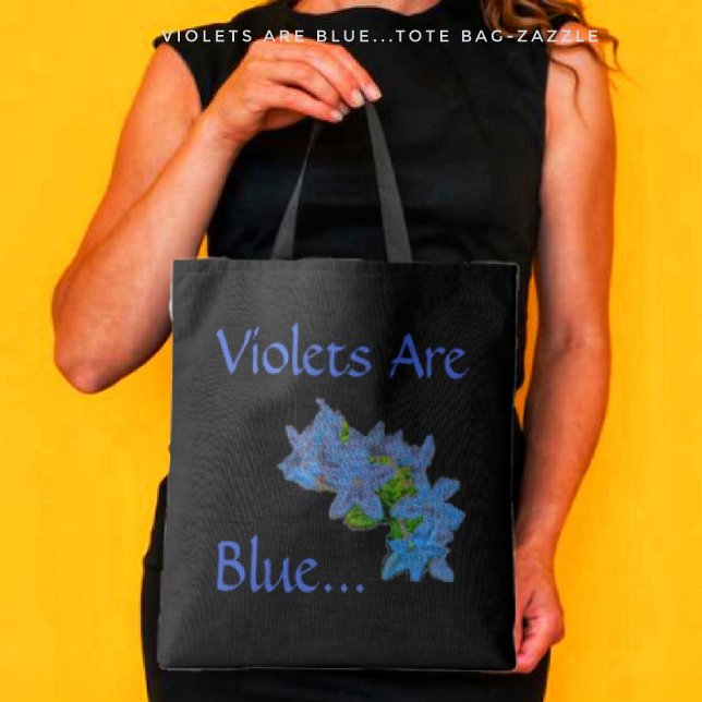 Bolsa Tote Violetas São Azuis. (Criador carregado)