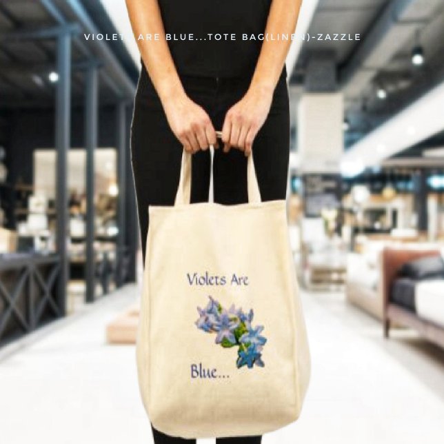 Bolsa Tote Violetas São Azuis. (Criador carregado)