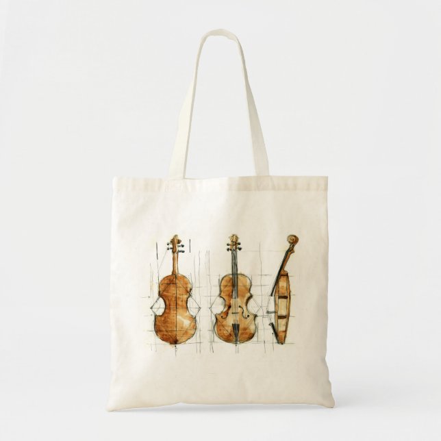 Bolsa Tote Violin Painting (Frente)