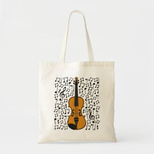 Bolsa Tote Violino Com Notas Musicais, Professora De Música V