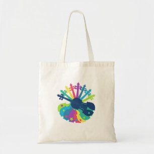Bolsa Tote Violino Totebag do arco-íris