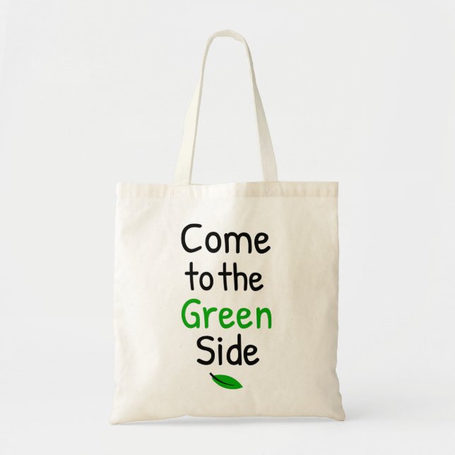 Bolsa Tote vir para o lado verde (Frente)