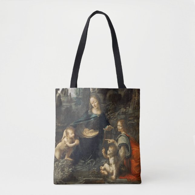 Bolsa Tote Virgem das Rochas, Leonardo da Vinci (Frente)