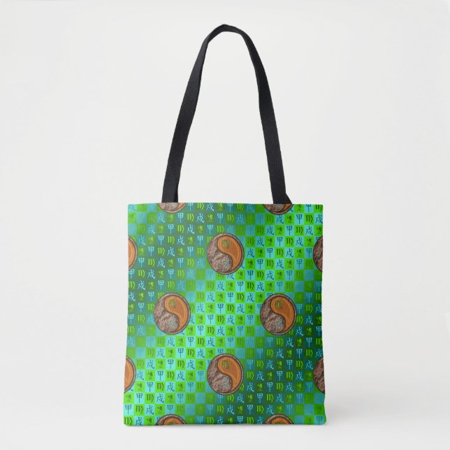 Bolsa Tote Virgem & Porco de Madeira (Frente)