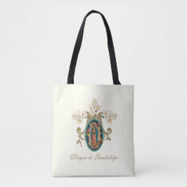 Bolsa Tote Virgem Religiosa Mary Marian Cross Guadalupe